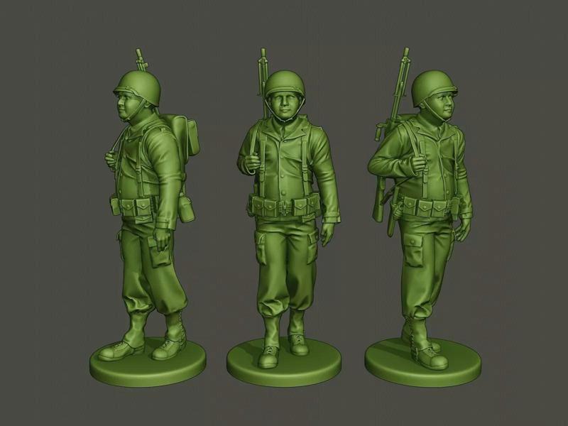 American soldier ww2 walk A3