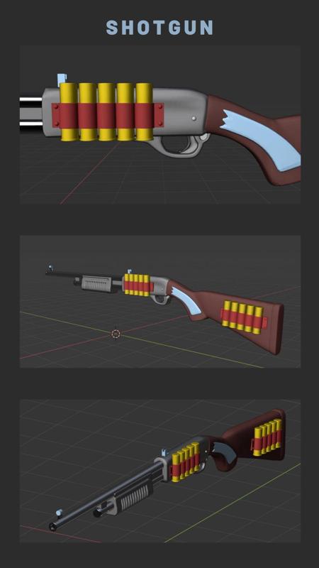Metralleta rpd y escopeta para figuras de acción