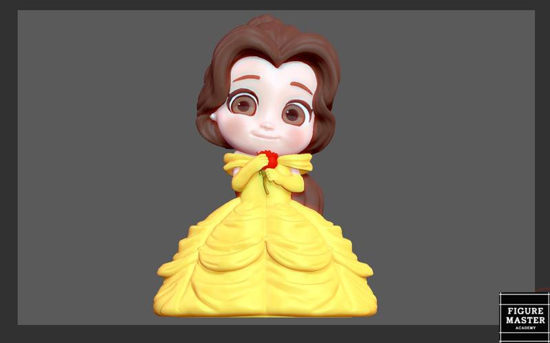 BELLE PRINCESS BABY 2 STATUE BEAUTY AND THE BEAST DANCE DISNEY ANIME 3D PRINT