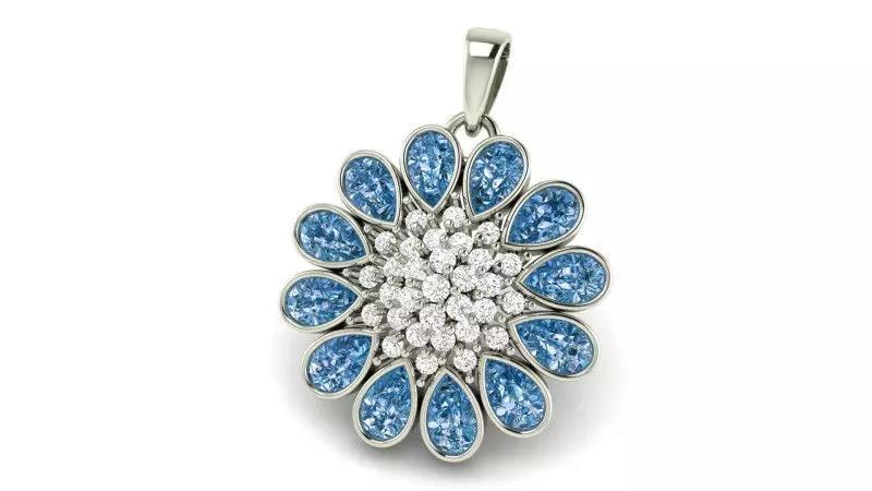 Blossom Diamond Flower Pendant
