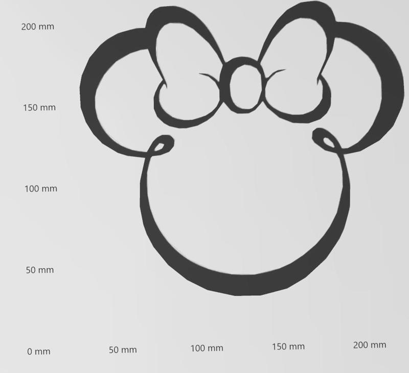 Wandtattoo minimalistische Minnie Maus