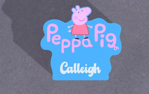 LIGHT BOX PEPPA PIG first name Calleigh