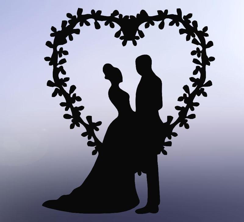 wedding decor, 2d wedding, line art wedding, topper wedding, wall wedding , Bride