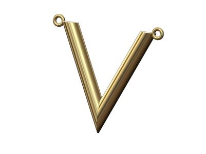 Simple V chevron pendant 3D print model