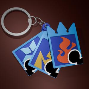 Kingdom Hearts Chain of Memories Naipes Keychain (Color per layer)