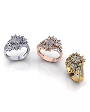 flower setting jewelry ring