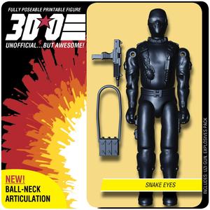 SNAKE EYES // GI Joe // O-Ring Action Figure
