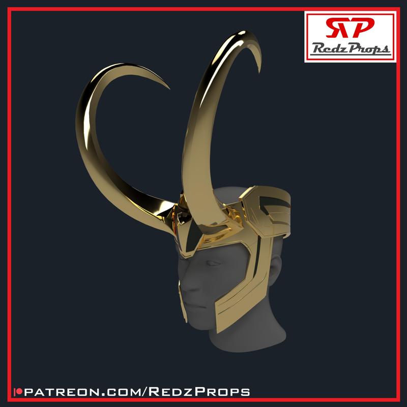 Loki Ragnarok Helmet Cosplay Prop