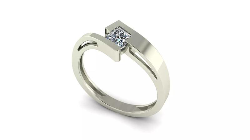 Square Princess 4 mm Fashion Ring