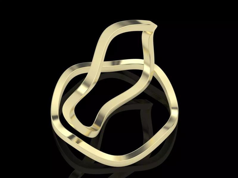 fashion rope ring screw ring silver gold