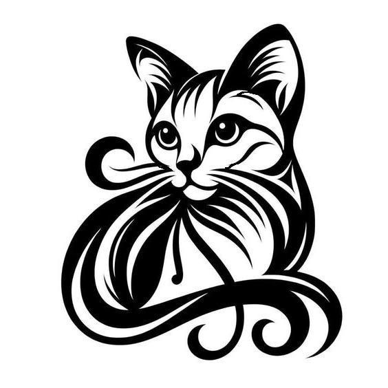 Wandtattoo schöne Katze