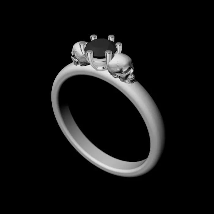 Solitary skull ring Stone