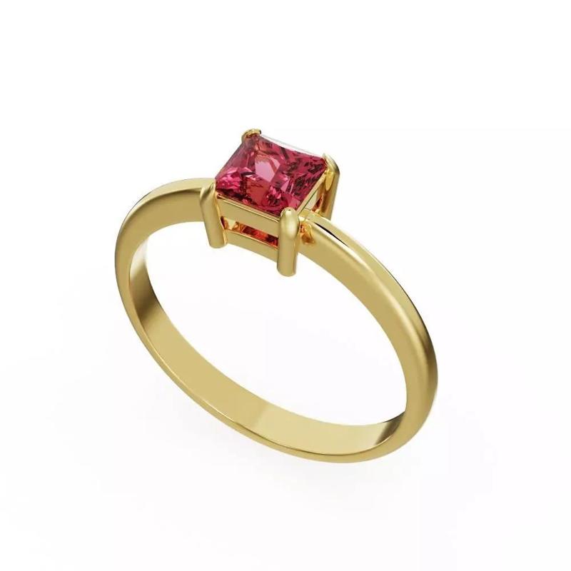 Square stone ring