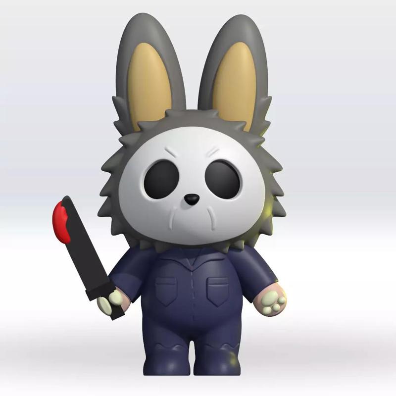 Labubu Michael Myers Halloween STL 3D Model