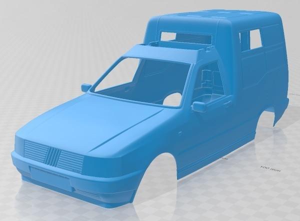 Fiat Fiorino 1988 Printable Body Van