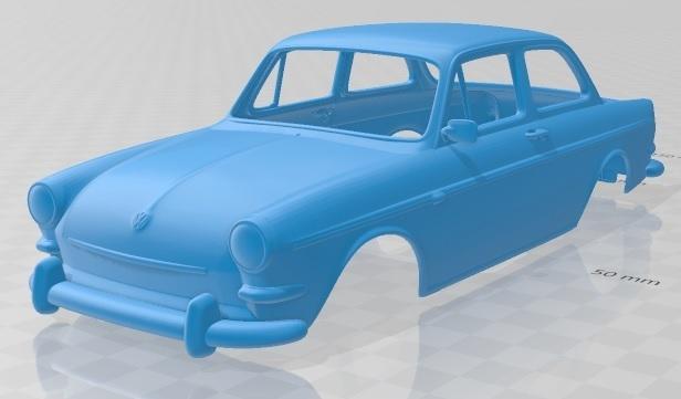 Volkswagen 1500 Notchback 1961 Printable Body Car