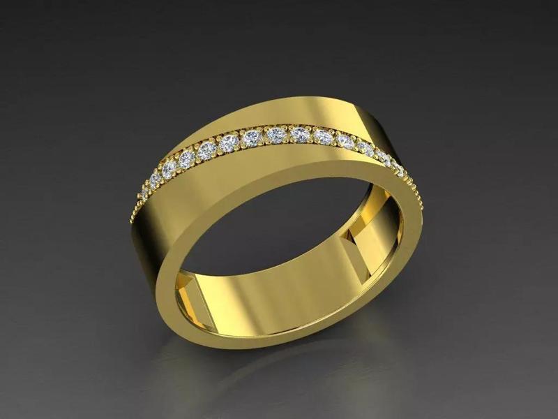 Diamond Jewelry Ring 3D print model