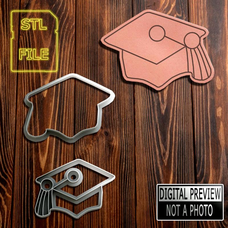 Cookie Cutter and Stamp - Square Academic Cap