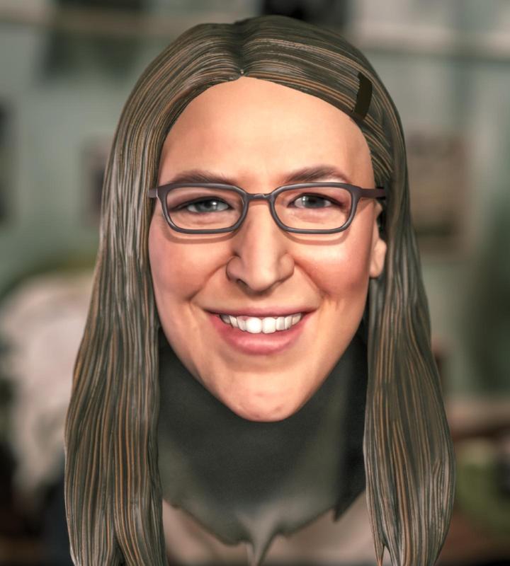 1/6 1/12  Amy Farrah Fowler Mayim Bialik The Big Bang Theory Head Headsculpt