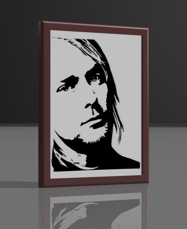 Kurt Cobain" decorative frame