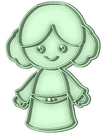 Leia whole 1 cookie cutter
