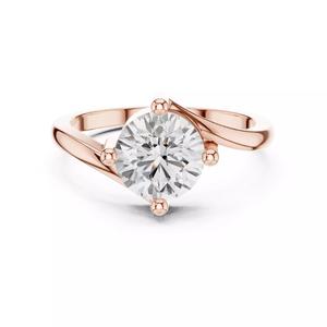Solitaire Round Cut Diamond Engagement Ring ALL SIZES STL Video