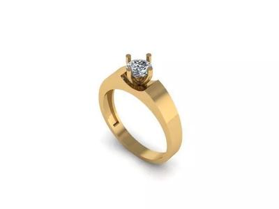 Solitaire ring for diamond