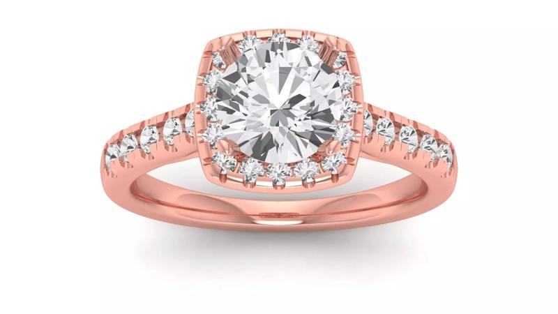 Solitaire Wedding Engagement Women Ring Square Hole Claw Ring