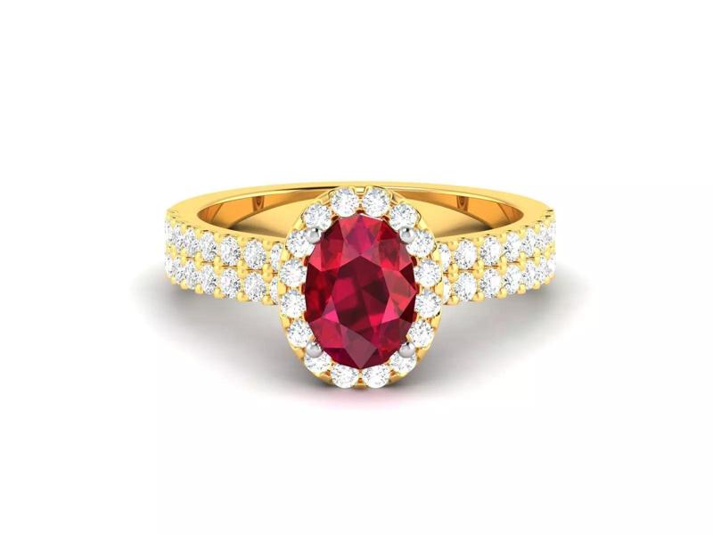 Solitaire Wedding Engagement Oval Ring