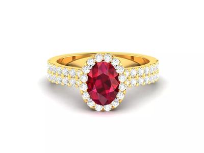 Solitaire Wedding Engagement Oval Ring