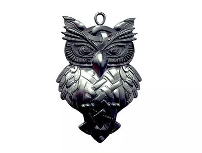 Owl Pendant - 3D Printable