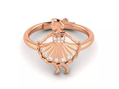 Women Diamond Ring 3dm render detail