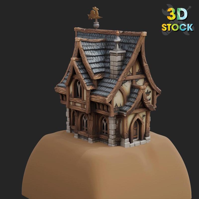 HOUSE STYLIZED 3D PRINT 06