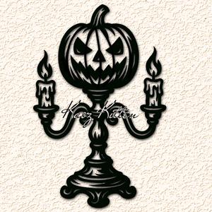 Candle Light Holder Pumpkin Haunted Wall Art Home Decor