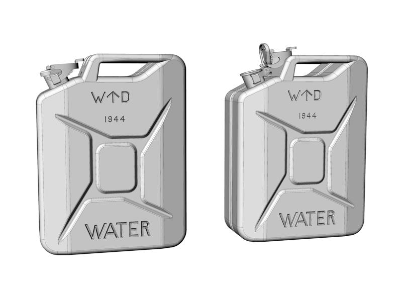 1/16 WWII British Water Jerrycan open and closed