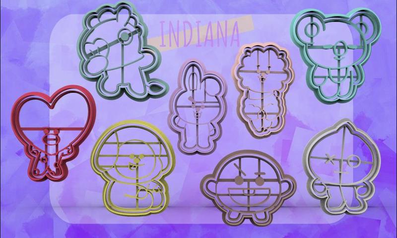 PACK CORTANTES BTS (RJ, MANG, KOYA, TATA, COOKY, VAN, CHIMMY, SHOOKY)