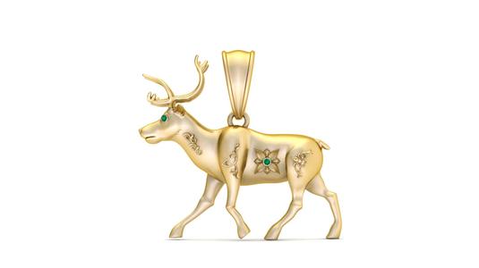 Deer animal   Pendant 3D Printable Model