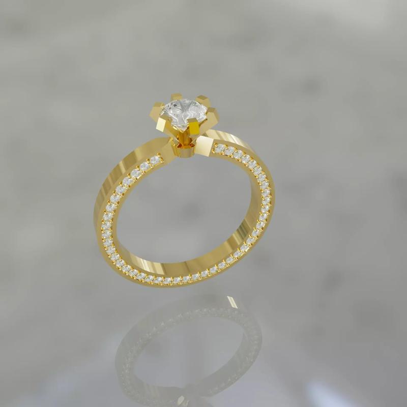 Solitario Engaste Ambos Lados