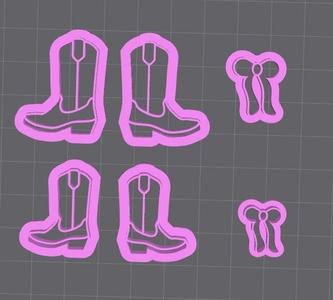 Polymer Clay Cutter - Western Cowboy Boots Clay Cutter - Western Cowboy Boots Earrings