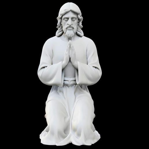 Jesus in Solemn Prayer STL Model