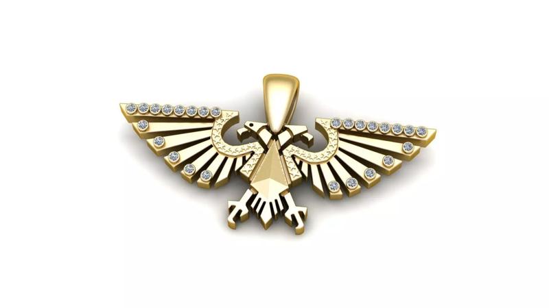 DOUBLE FACE EAGLE PENDANT 3D PRINTABLE MODEL