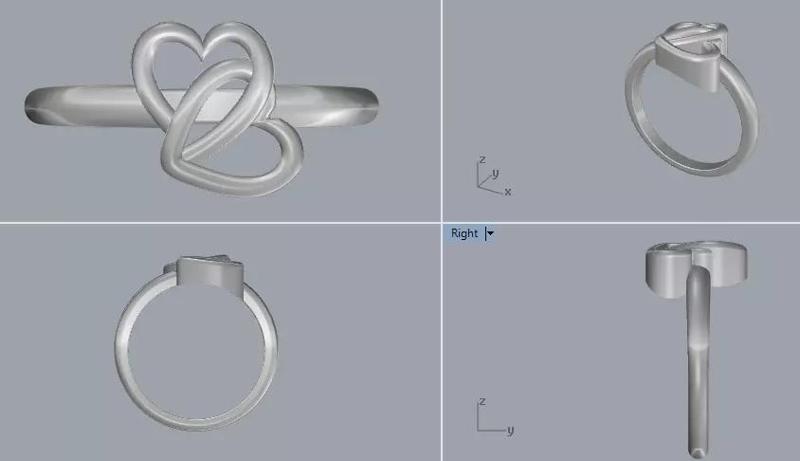 Sterling Silver Double Heart Ring Jewelry