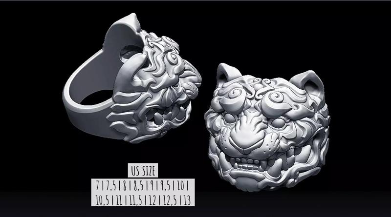 Tiger Head Ring