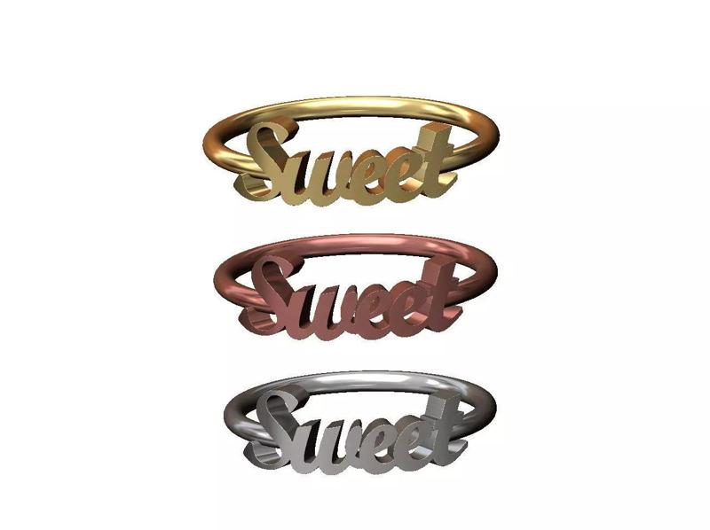 Sweet name ring US size 6 7 8