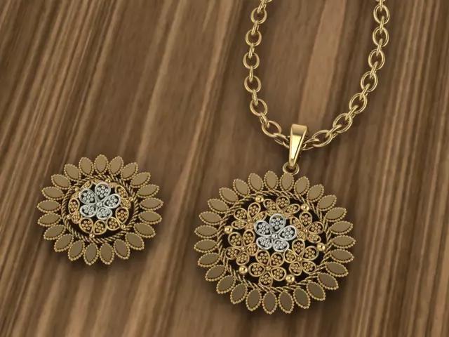 Beautiful Plain Pendant set