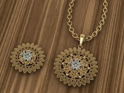 Beautiful Plain Pendant set