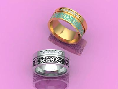 Triquetra symbol ring