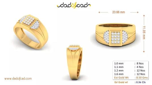 Mens Gold Diamond Rings