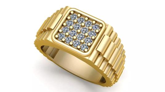 STYLISH RADO MEN RING 3D PRINTABLE MODEL