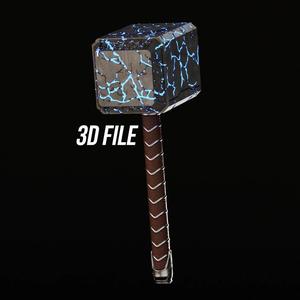 Mighty Lady Thor Cracked Hammer Mjolnir 3D FILE STL